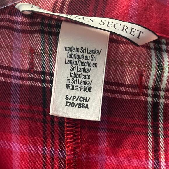 NWOT Victoria’s Secret plaid 1 pc sleep romper  Size Small - Picture 2 of 6